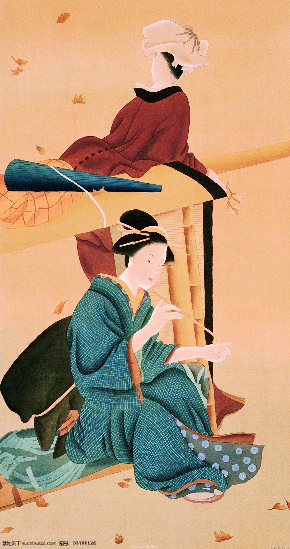 日本美女图 日本 日式风格 浮世绘 和风 江户时代 美女图
