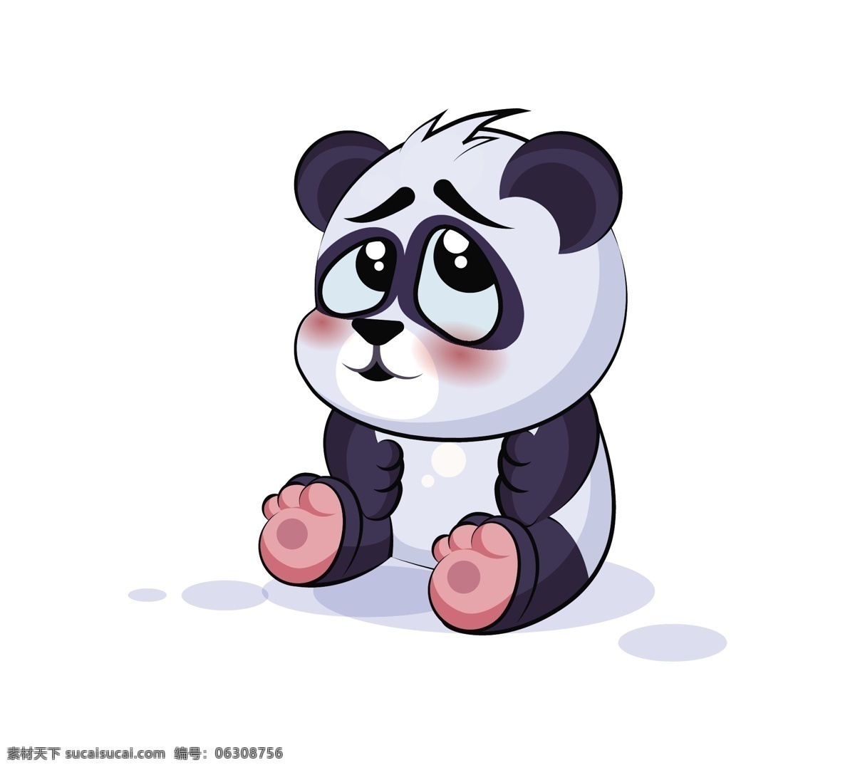 表情标志 卡通标志 时尚卡通 卡通形象造型 卡通造型 卡通 插画 卡通插画 矢量素材 可爱风格 拟人表情 形态各异 夸张 喜怒哀乐 动物 熊猫 熊猫表情 卡通熊猫 卡通动物
