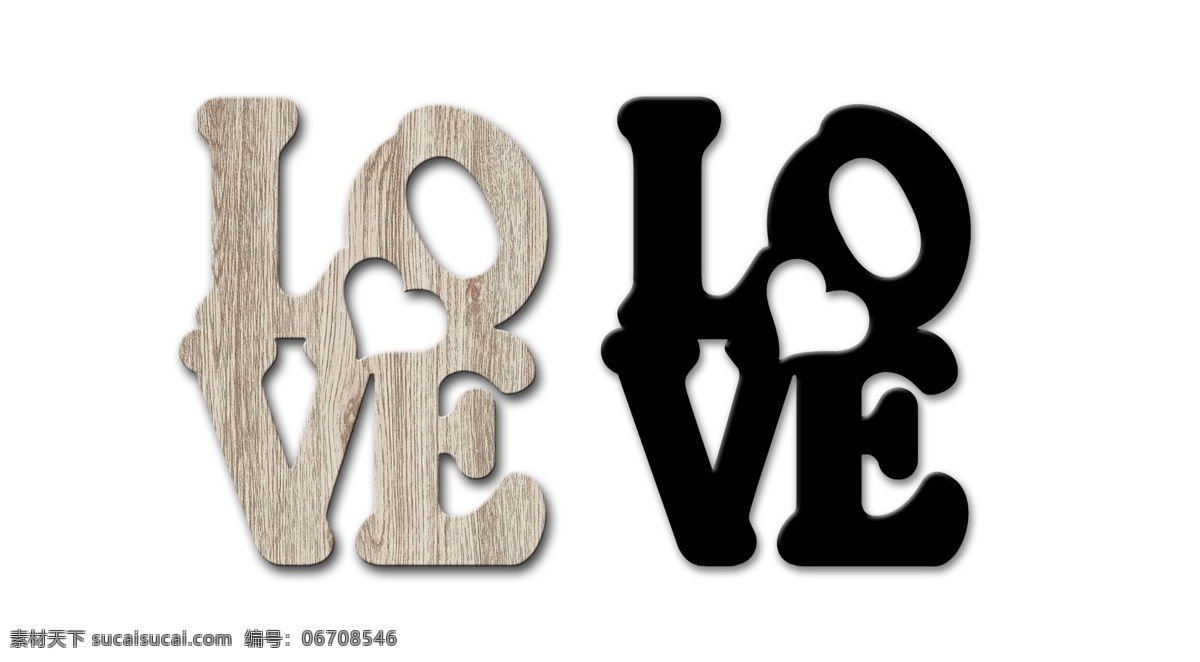 心形 love 字母 心形镂空 多色搭配设计 白色