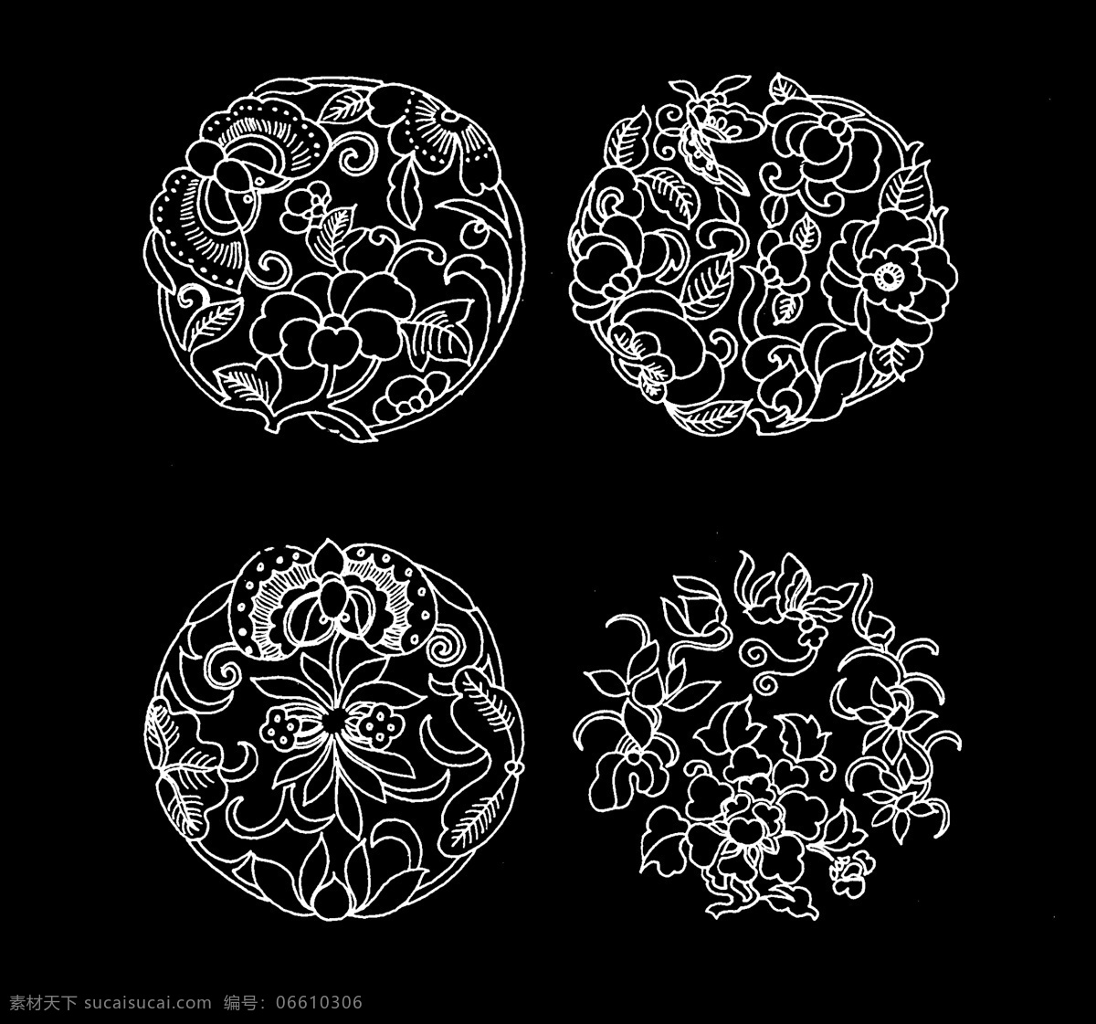 经典纹样 织绣图案 纹样 传统纹饰 装饰图案 传统文化 织绣 纺织 编织 刺绣 团花 圆形 对称 分层 源文件