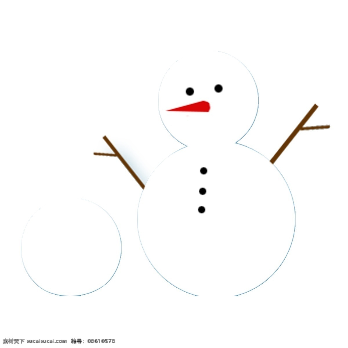 卡通 冬季 雪人 元素 png元素 白色 可爱 免抠元素