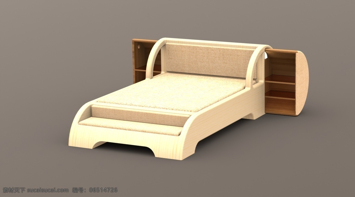 床上 活动 床头桌 3d模型素材 其他3d模型