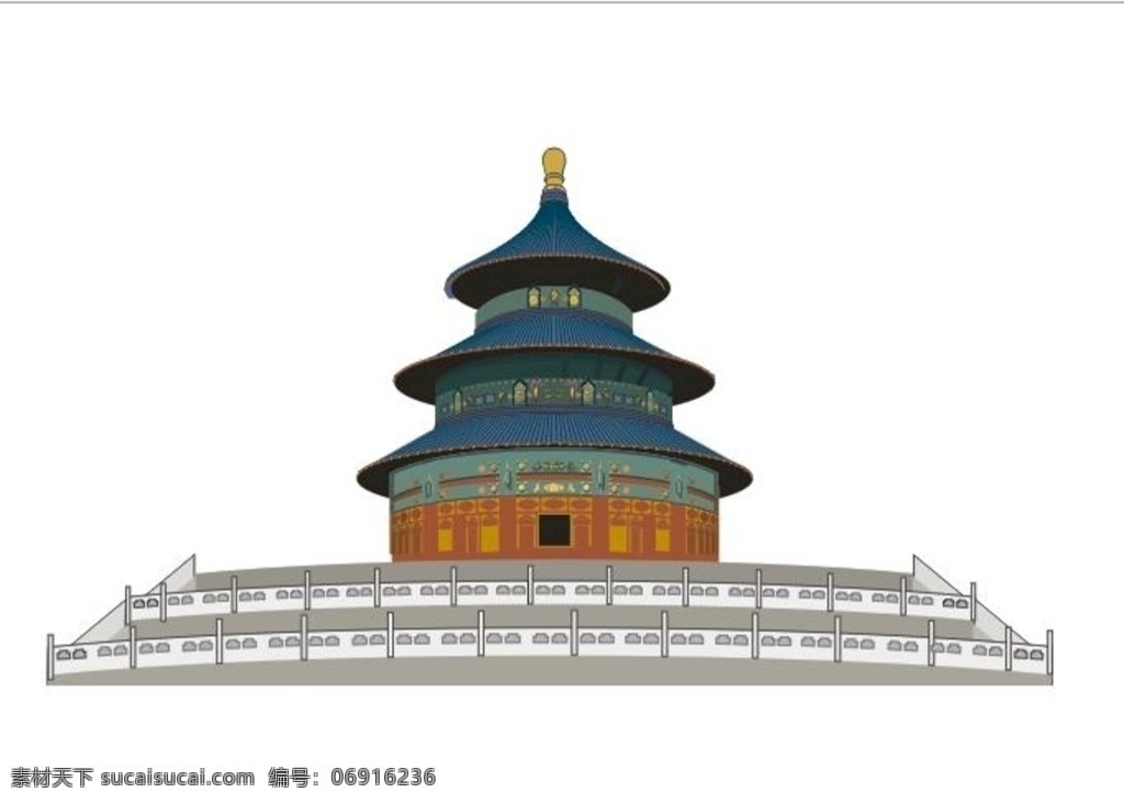 祈年殿矢量图 祈年殿 北京祈年殿 北京建筑 古老建筑 建筑类