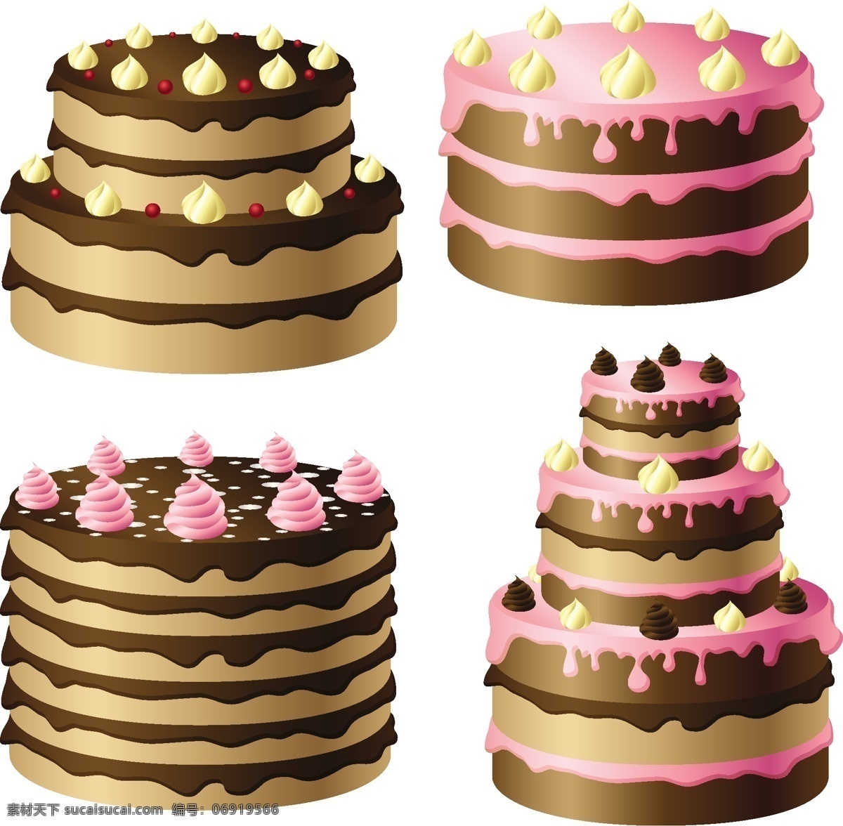生日蛋糕 蛋糕 蛋挞 糕点 节日素材 蜡烛 矢量 矢量素材 模板下载 甜品 其他节日