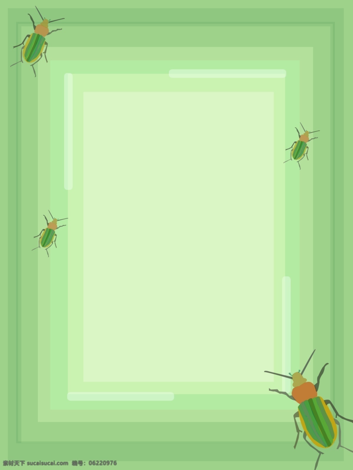 全 原创 手绘 动物 昆虫 绿色 系 背景 动物昆虫 绿色系 简约