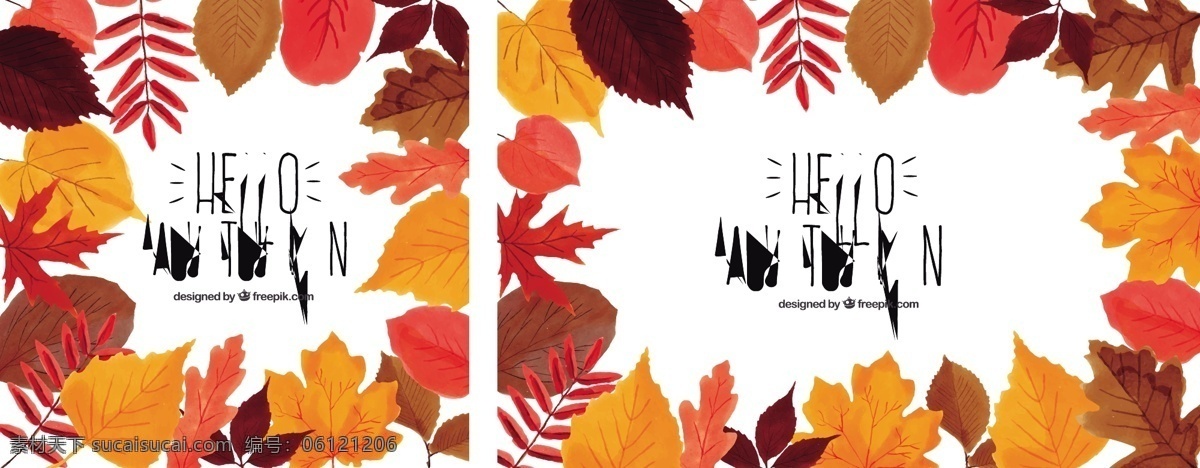 有趣 背景 手绘 秋天 树叶 花卉 手 叶 自然 花卉背景 可爱 五颜六色 丰富多彩 绘画 树木 色彩 自然背景 乐趣
