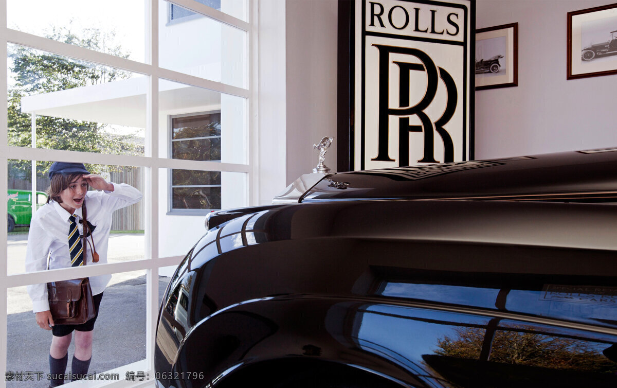 心目 中 劳斯莱斯 橱窗 交通工具 老爷车 现代科技 rolls royce 家居装饰素材 展示设计