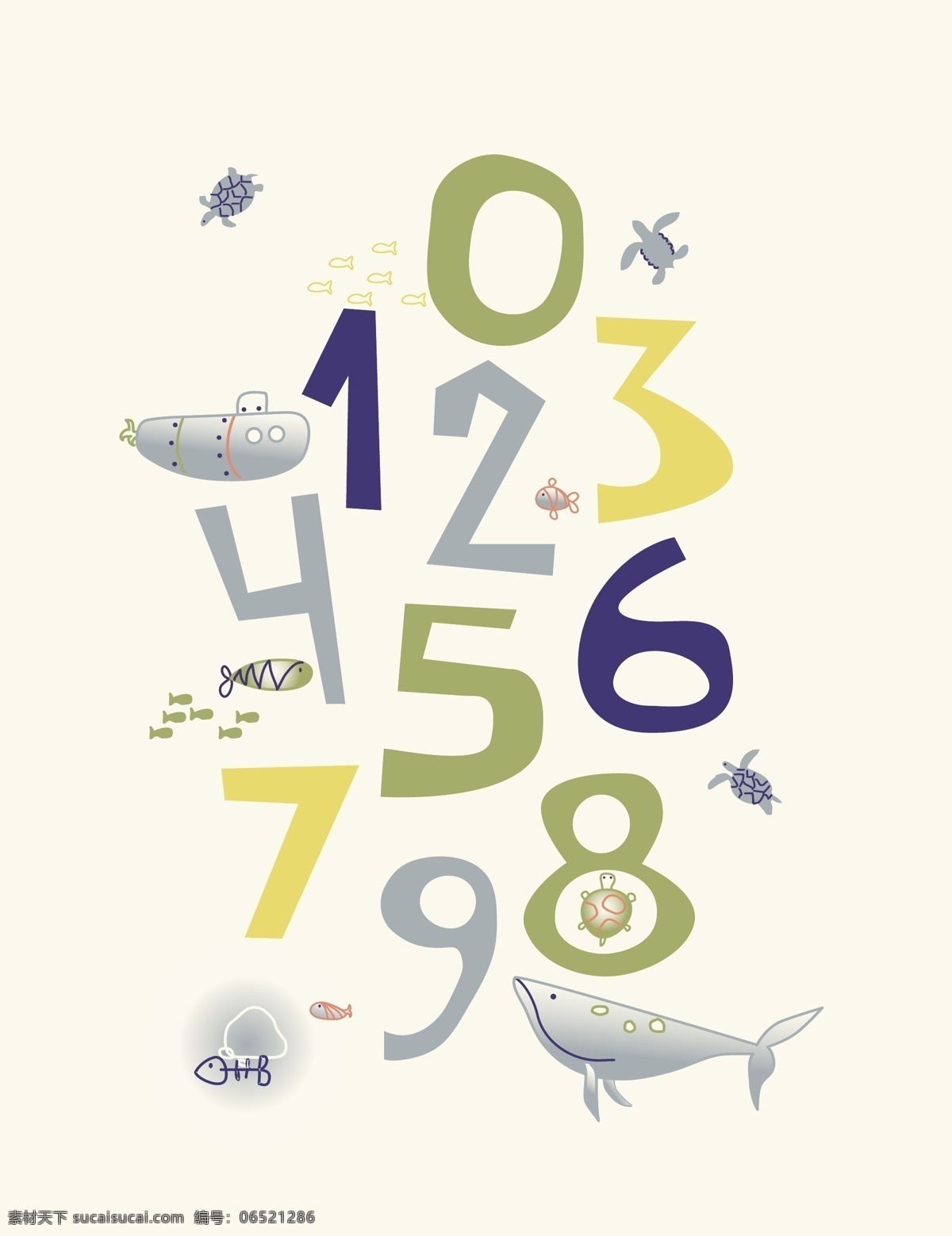 数字 卡通 插画 图案 壁画 绘画 插画专辑 文化艺术 绘画书法