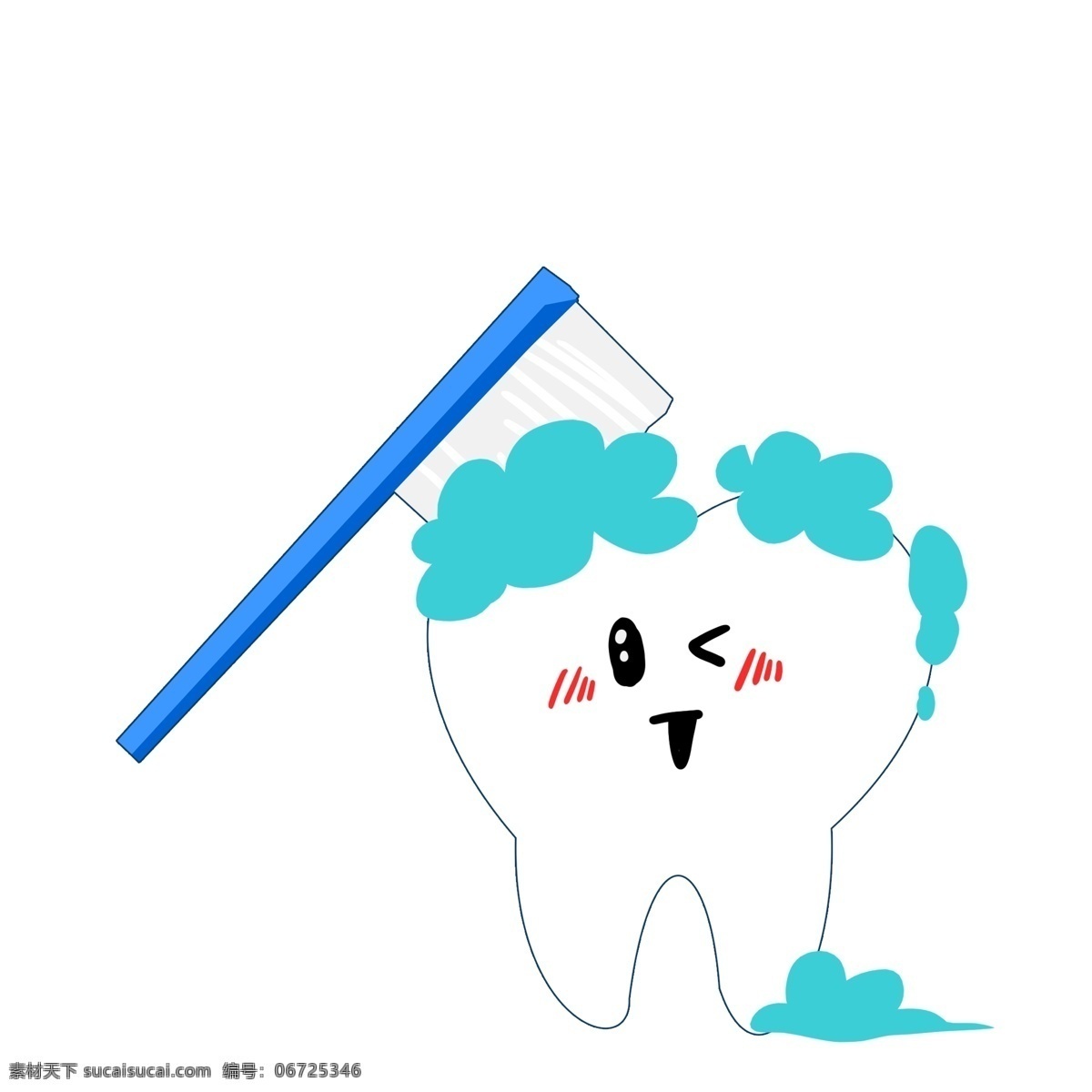 白色 牙齿 蓝色 牙刷 有泡沫的牙齿 蓝色牙刷 白色牙齿 干净的牙齿 可爱的牙齿 开心的牙齿 洁白的牙齿