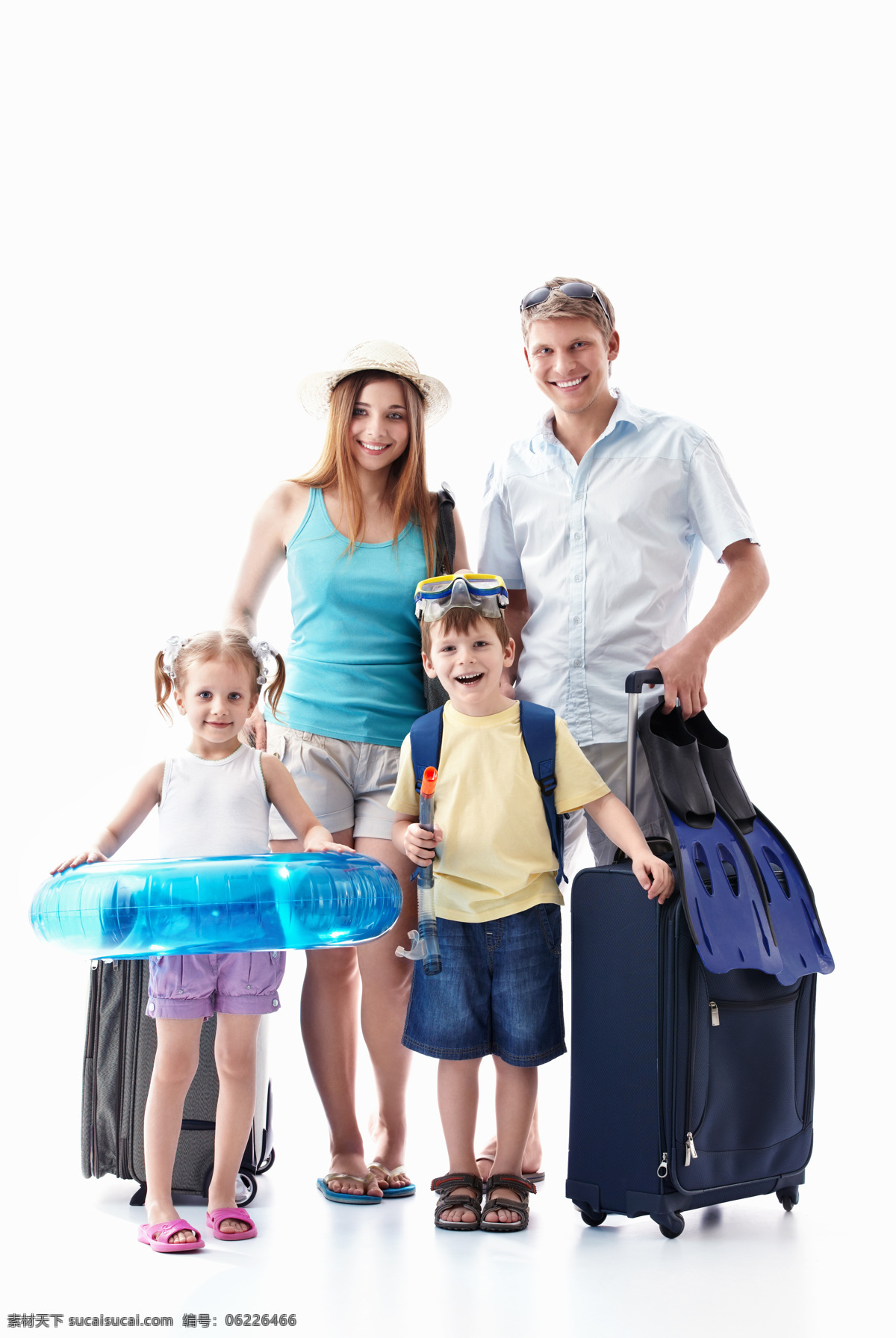 外国 旅行 家庭 旅游的家庭 外国夫妻 外国夫妇 儿童 小女孩 小男孩 拉杆箱 行李箱 密码箱 家庭图片 人物图片