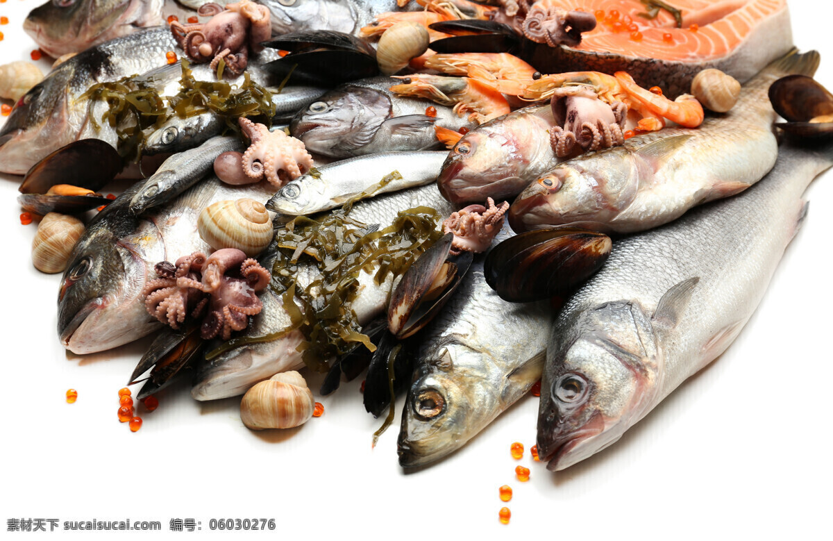 堆 海鲜 产品 三文鱼 海鱼 海洋生物 调料 香料 食物原料 食材原料 食物摄影 餐饮美食