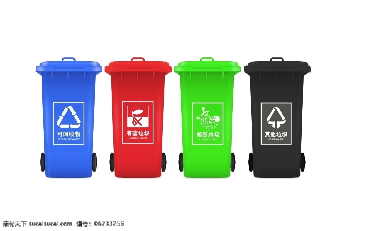 垃圾分类 垃圾桶 循环利用 变废为宝 举手之劳 分层