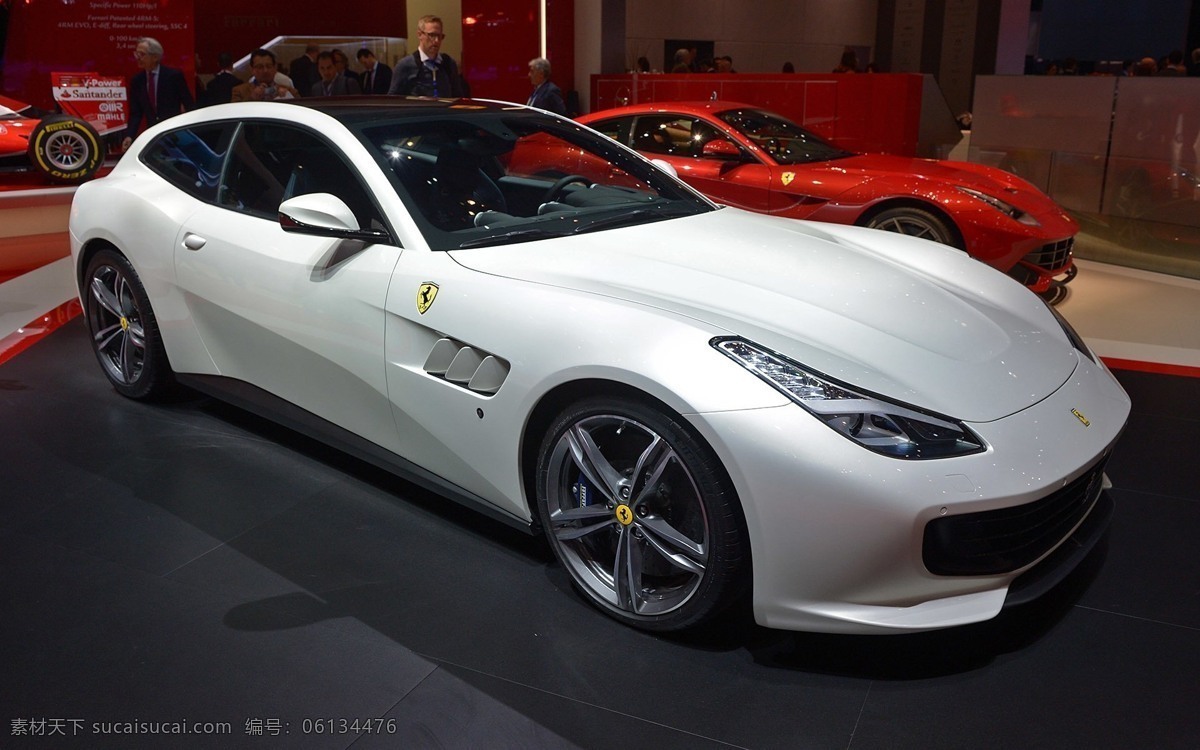 白色 法拉利 gtc4lusso 高清 豪车 跑车 赛车 汽车