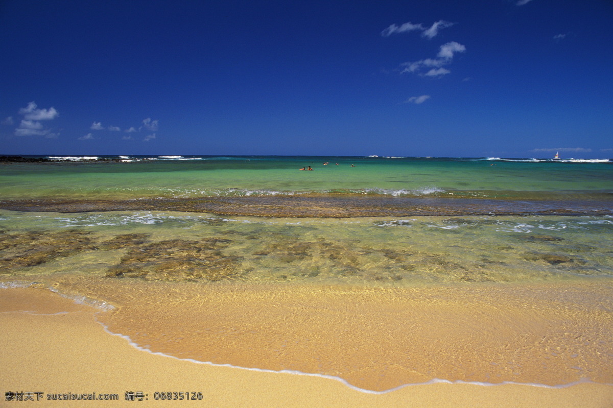 海滩 风景 景 浪花 沙滩 摄影图库 自然风光 滩 自然景观 花浪 兰天 psd源文件