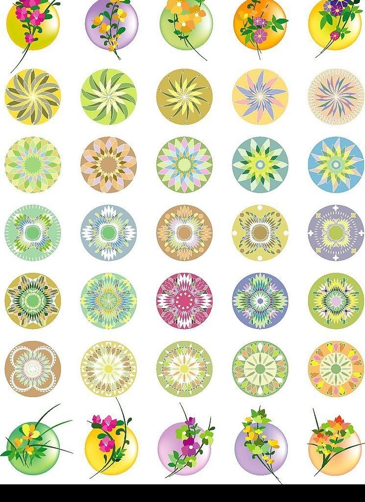 鲜花艺术花 鲜花 艺术花 花纹 底图 矢量 韩国 花瓣 底纹边框 花纹花边 矢量图库