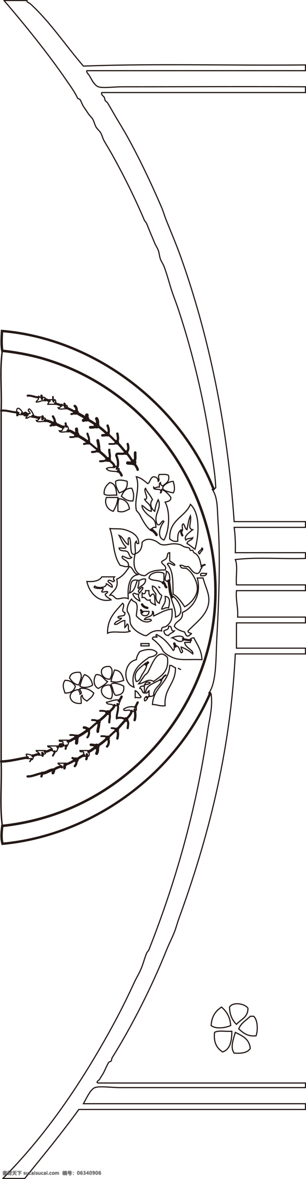 门雕花矢量图 门雕花 矢量图 雕花矢量图 门设计 建筑设计 环境设计 bmp 白色