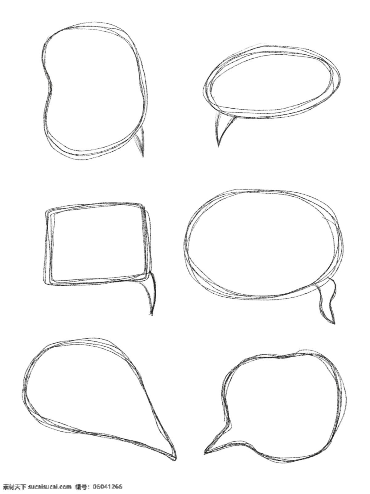 铅笔 线条 对话框 元素 手绘对话框 线条对话框 绕线对话框 缠绕