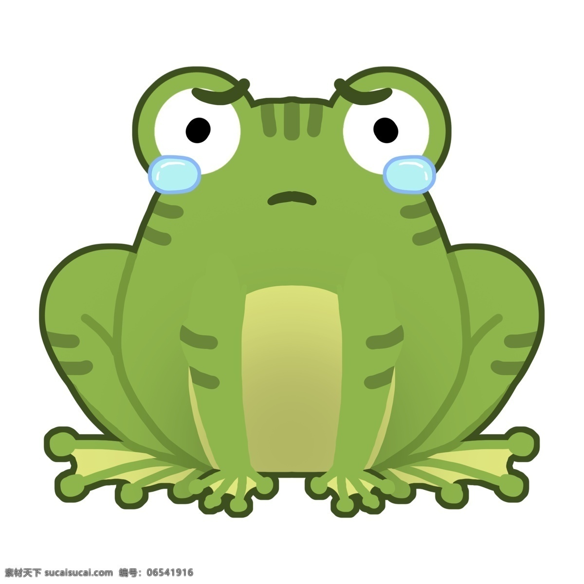哭泣的青蛙 卡通的 手绘 动物