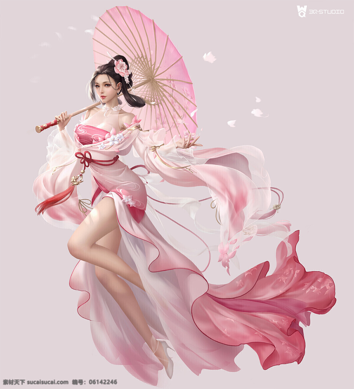 粉衣花女 cg 游戏 原画 动漫人物 动漫动画 动漫形象 动漫 女神 形象设计 动画 动画女神 女人 美女女神