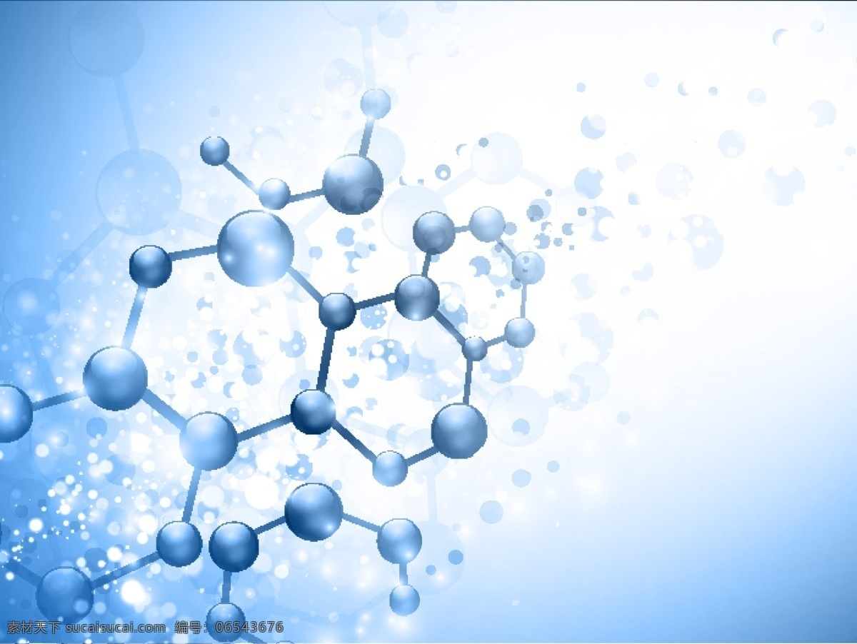 科技背景矢量 科技背景 矢量素材 dna背景 dna分子 医疗保健 蓝色背景 医学 梦幻光斑 eps格式