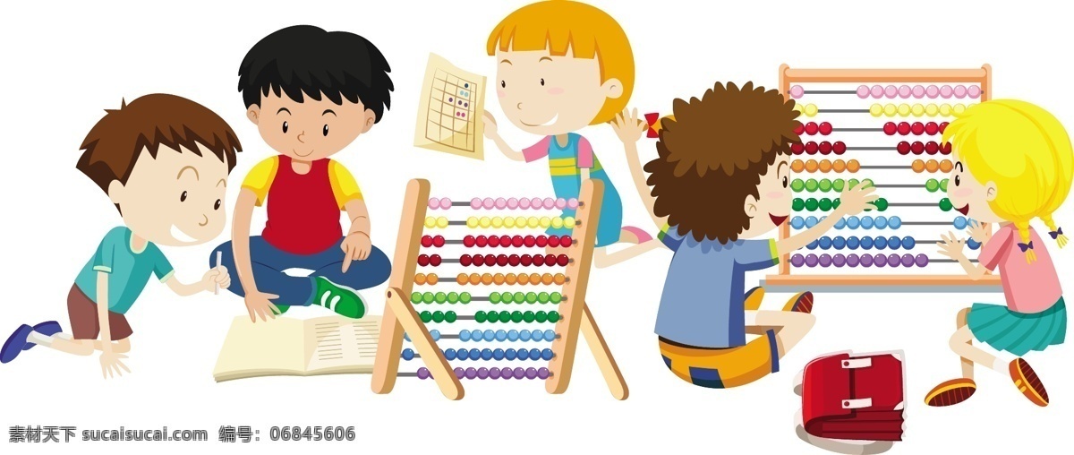 卡通学生插画 孩子 儿童 童年 学生 人物 男孩 女孩 读 学习 知识 兴趣 科学 教育 书 插图 卡通儿童 卡通设计