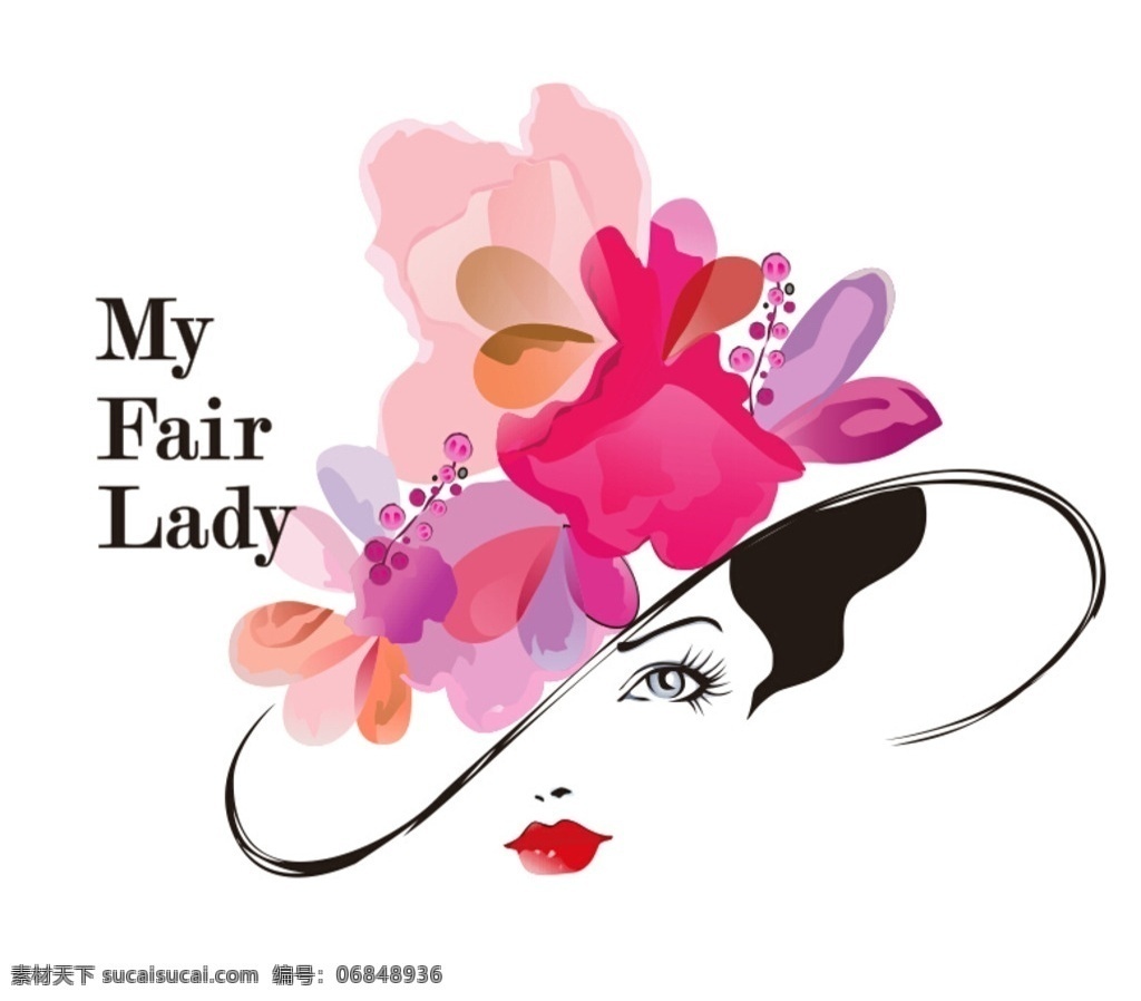 窈窕淑女 my fair lady 插图 矢量 国外广告设计