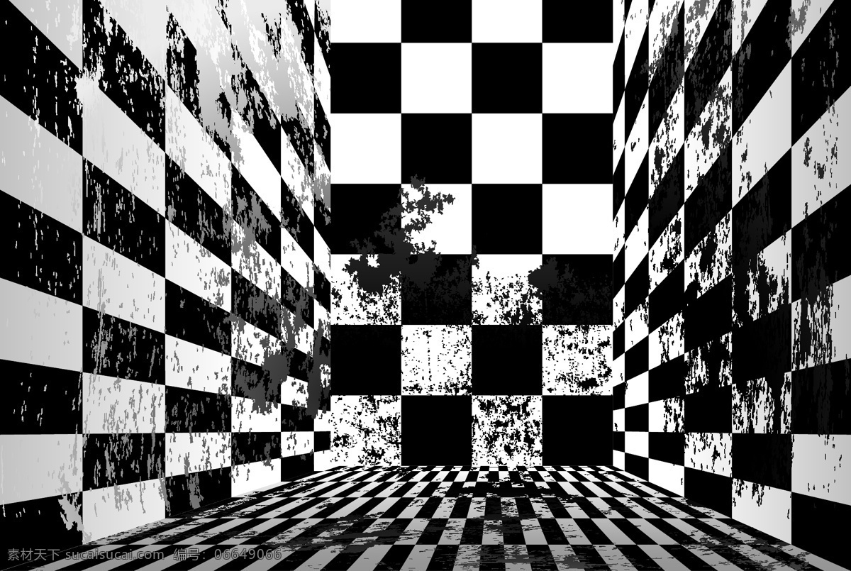 3d黑白方格 3d 抽象背景 抽象艺术 黑色 黑白 方格格子 赛车 圆球 黑白旗 黑白格子 黑白方块 矩形 长方形