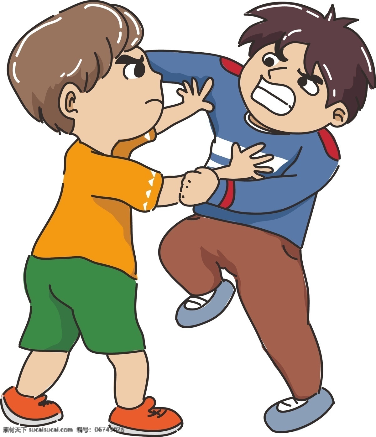 儿童卡通系列劝架素材图片下载-素材编号06749026-素材天下图库