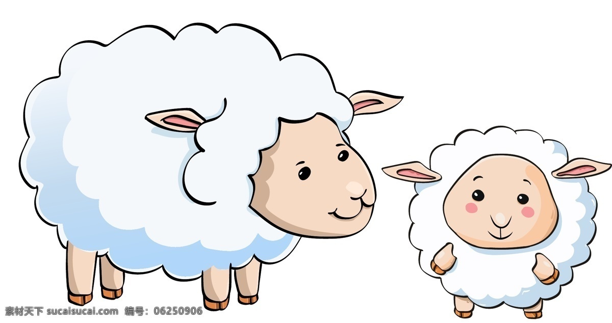 羔羊 羊 动物 卡通 可爱 萌 动物世界 生物世界 家禽家畜
