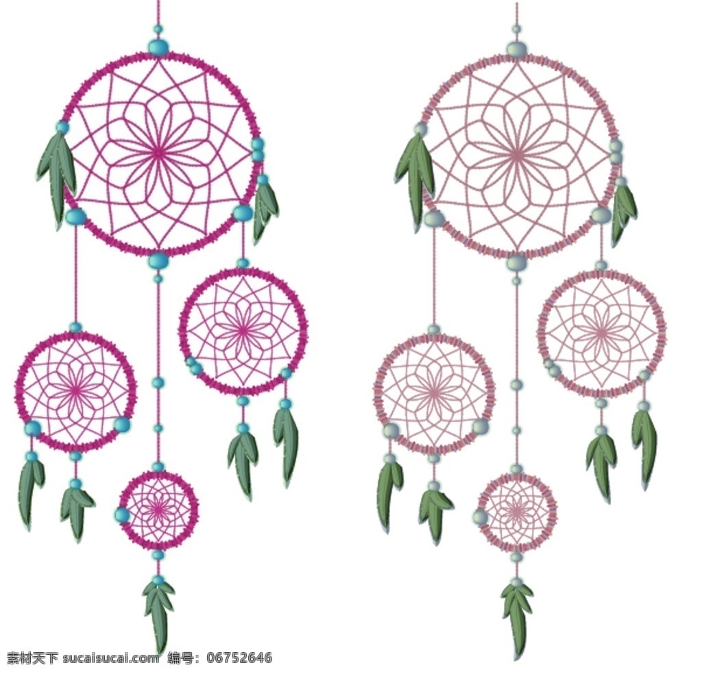 捕梦网 继承者 矢量图 插画 底纹边框 花边花纹
