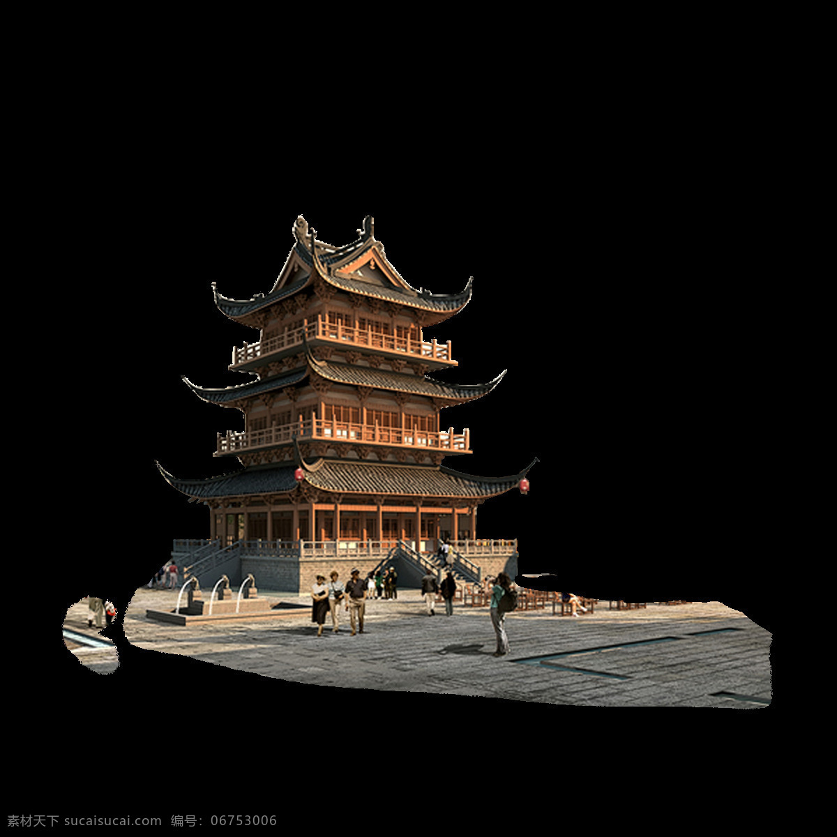 中国 古建筑 元素 景区 塔 中华