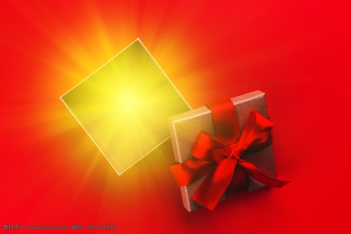 金光闪闪 礼物 盒 礼物盒 礼盒 盒子 纸盒 光效 光线 蝴蝶结 红色 金光 近景 特写 高清 生活百科 生活素材
