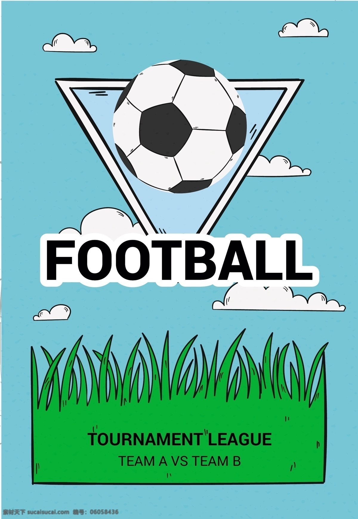 蓝天 白云 下 足球 元素 蓝天白云 足球素材 足球矢量图 足球比赛 足球设计