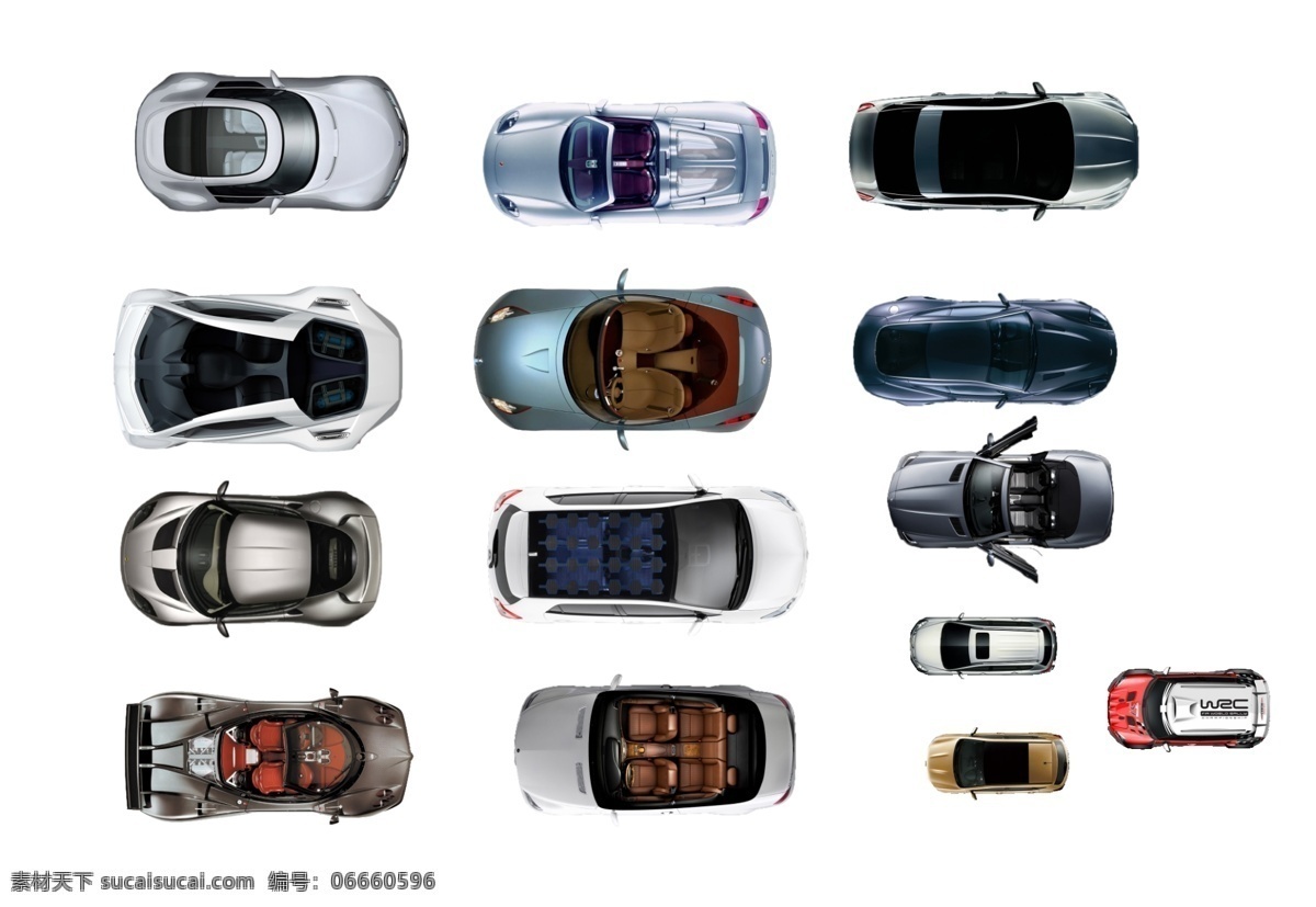 汽车俯视图 汽车 汽车顶视图 俯视图 顶视图 园林彩平 园林平面素材 交通工具 分层 源文件