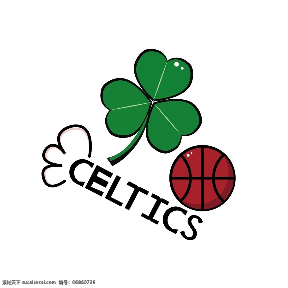 nba 球队 标志 装饰 图案 商用 凯尔特人 篮球 装饰图案 篮球标志