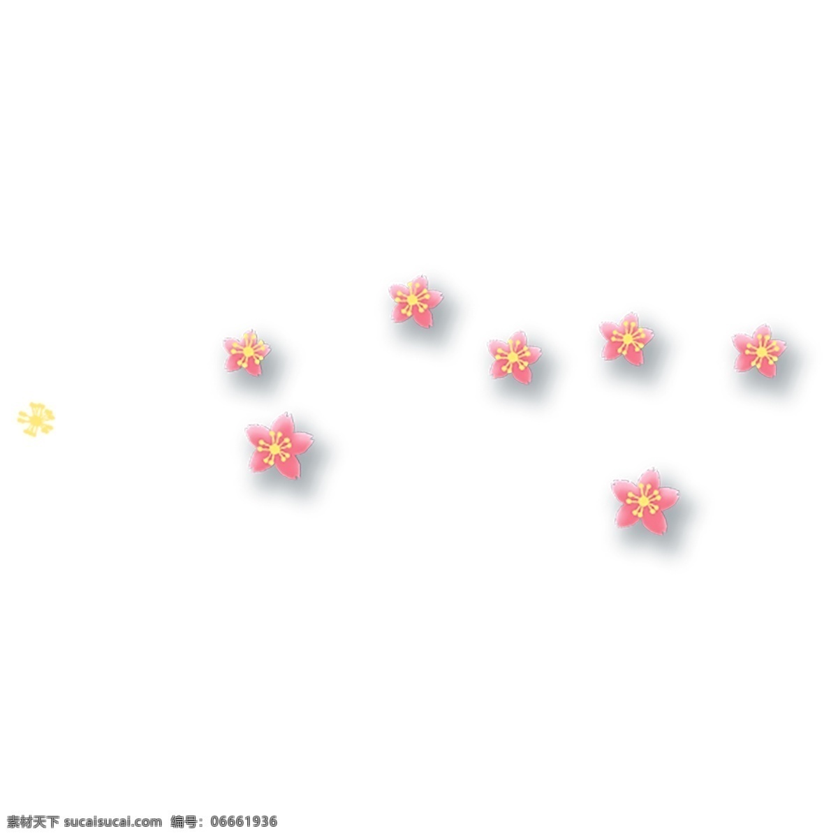 许多 粉色 小花 花朵 点缀 春天花朵 花卉 一朵黄花 春季 清明