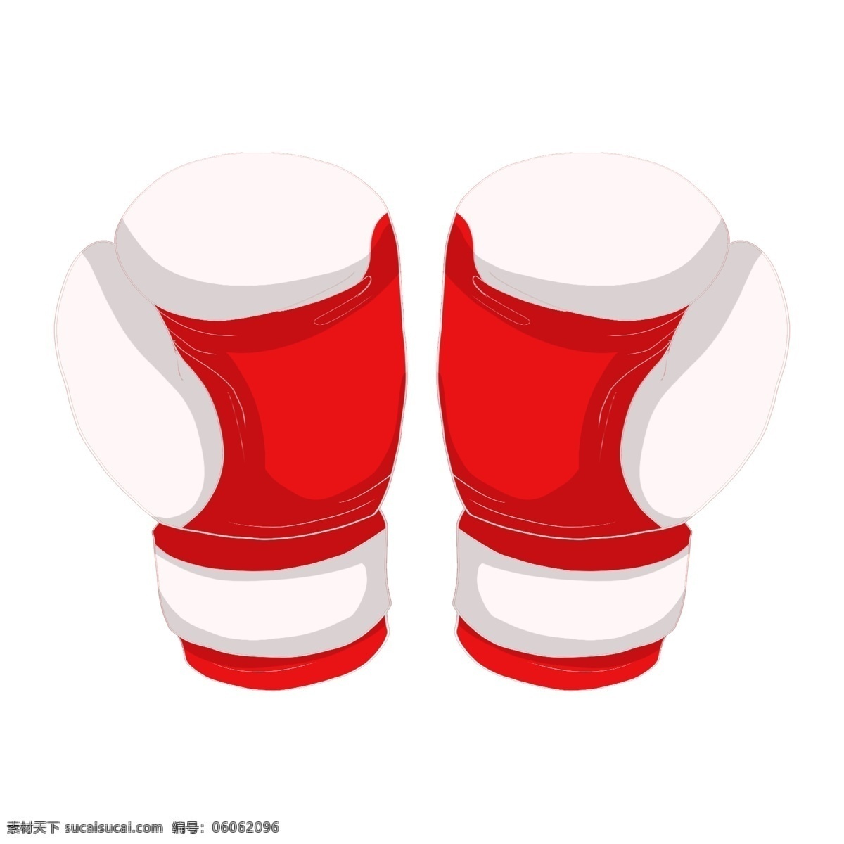 红 白 拳击 手套 插画 红白色 漂亮 精美拳击手套 可爱 时尚拳击手套 拳击手套插画