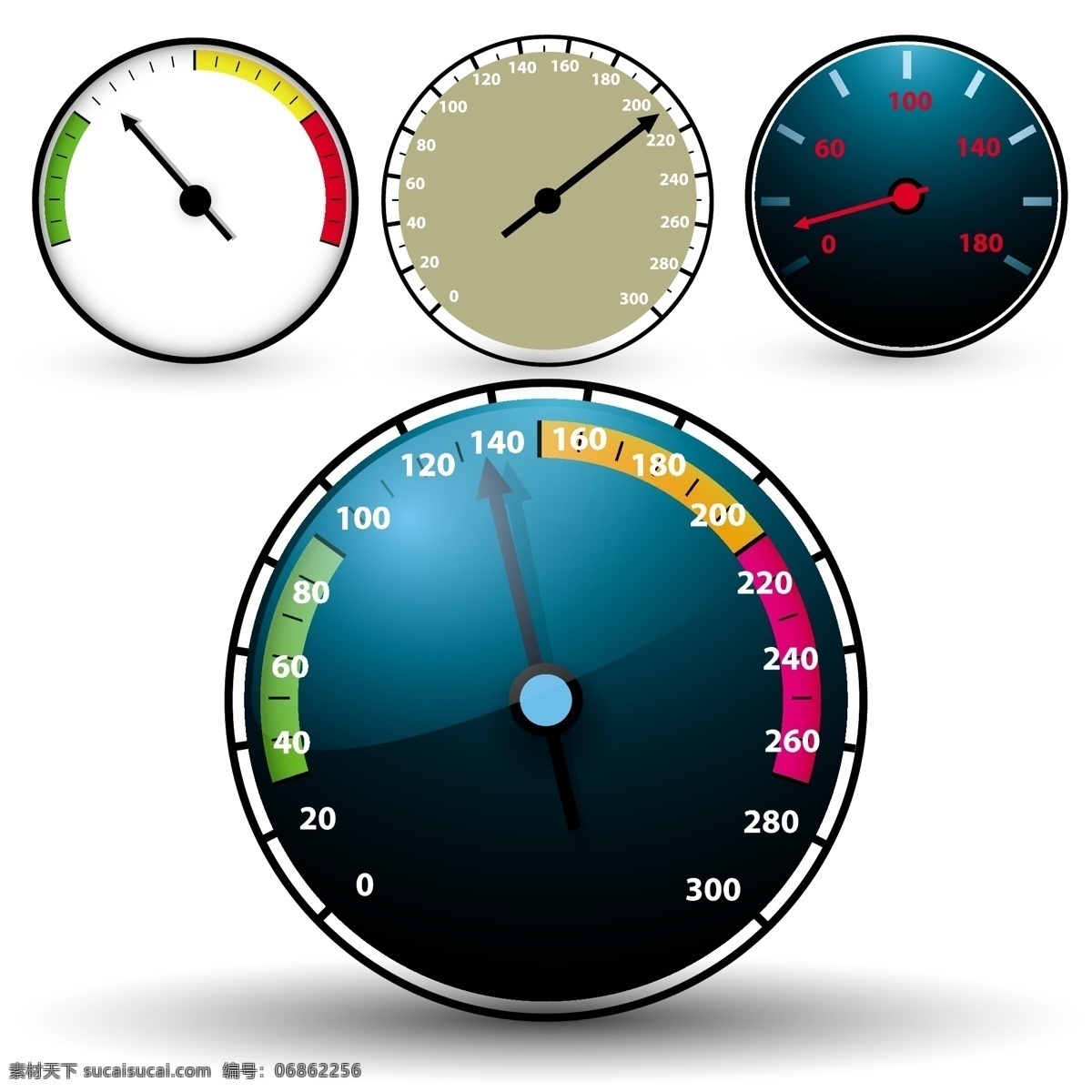 漂亮 时速 表 表盘 矢量素材 指南针 油表 气压表 矢量图 日常生活