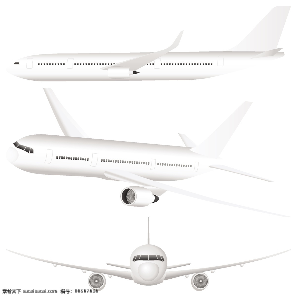 矢量 喷气式飞机 航空飞机 客机 矢量飞机 交通工具 现代科技 矢量素材 白色