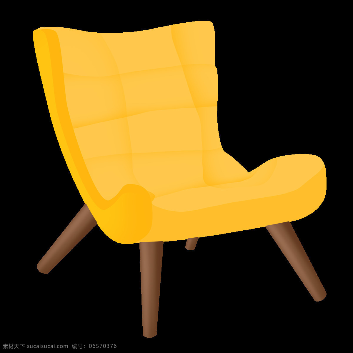 黄色 椅子 装饰 插画 黄色的椅子 漂亮的椅子 家具椅子 创意椅子 立体椅子 精美椅子 卡通椅子