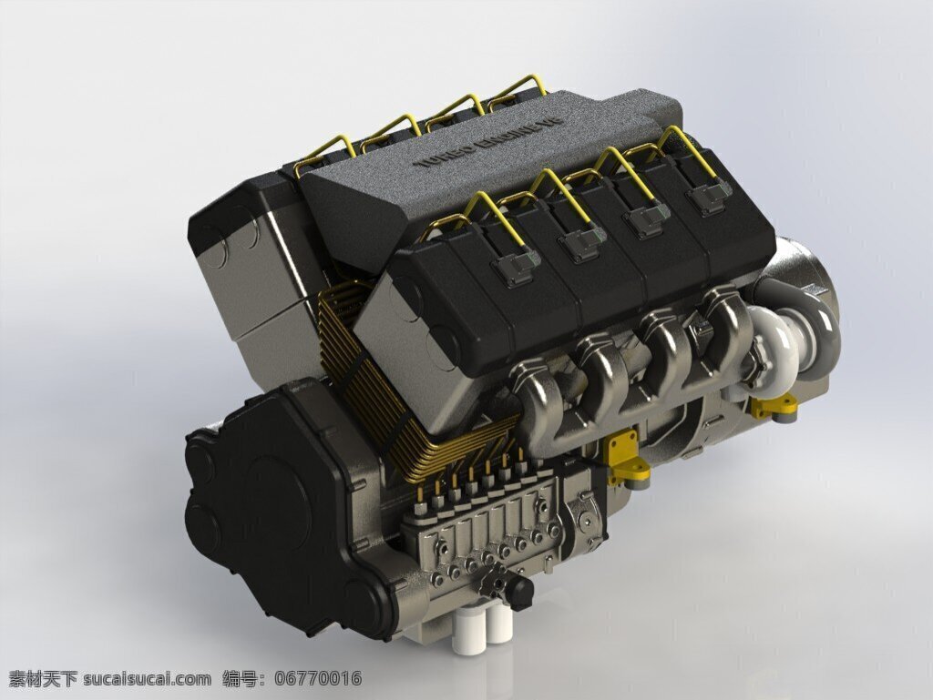 发动机 v8 工业设计 机械设计 汽车 3d模型素材 其他3d模型