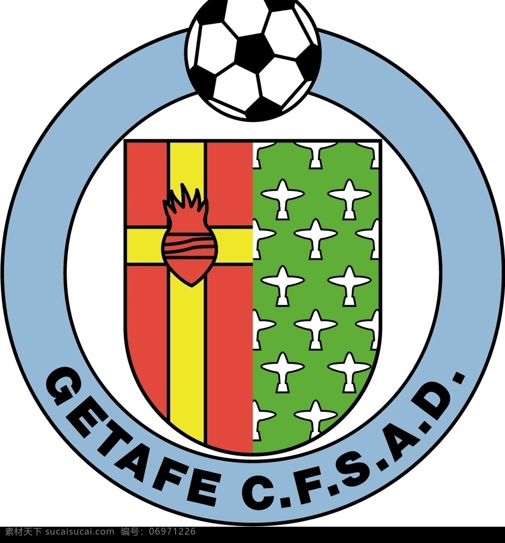 西甲 格 塔菲 队 标志 足球 队标 标识标志图标 西甲球队标志 矢量图库
