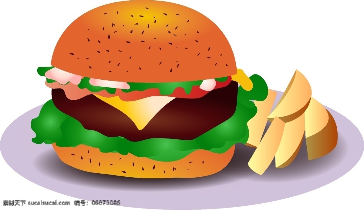 美味 汉堡包 插画 美味的汉堡包 黄色的汉堡包 快餐汉堡包 手绘汉堡包 绿色的蔬菜 营养汉堡包