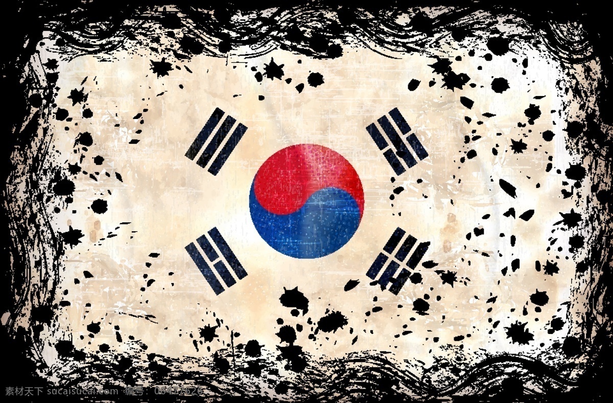 韩国 国旗 焓噶克夭 psd源文件