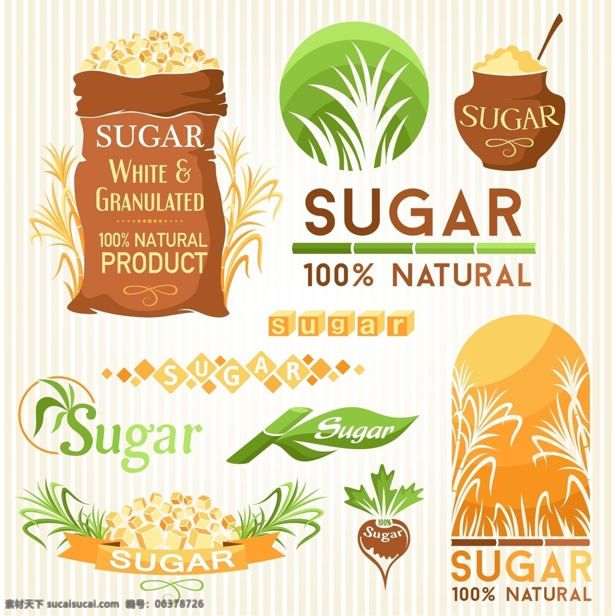 糖类标签 sugar 胡萝卜 甜菜 甘蔗 蔗糖 绿色 生态 原生态 农场 种植 加工 糖类 标签 logo 标志 标识 标志图标 企业