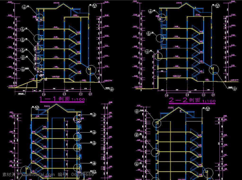 cad 公寓 户型 花园 环境设计 建筑设计 楼层 平面图 施工图 室内设计 四季花城 住宅楼剖面图 dwg 图纸 装修 装饰 住宅楼 宿舍楼 小区 样板房 标准层 标准间 四季 花城 住宅小区 图 源文件 cad素材 室内图纸