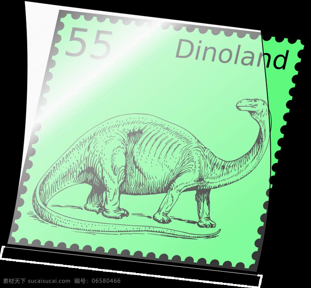 恐龙 邮票 贴 颜色 我是怎么做的 集邮 逼真的 混音 邮票贴 插画集