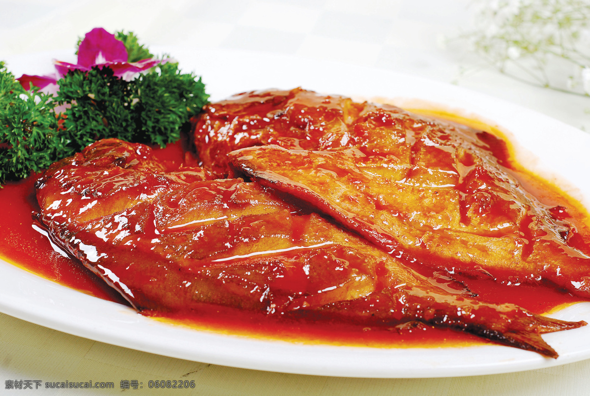 红烧海鲳鱼 美食 传统美食 餐饮美食 高清菜谱用图