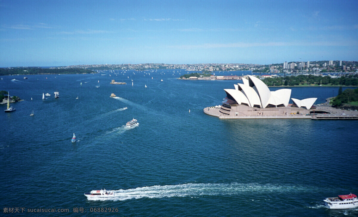 白色 帆船 国外旅游 海 海洋 蓝色 旅游摄影 城市 风景 卷卷 城市风景卷卷 游艇 天空 悉尼歌剧院 生活 旅游餐饮