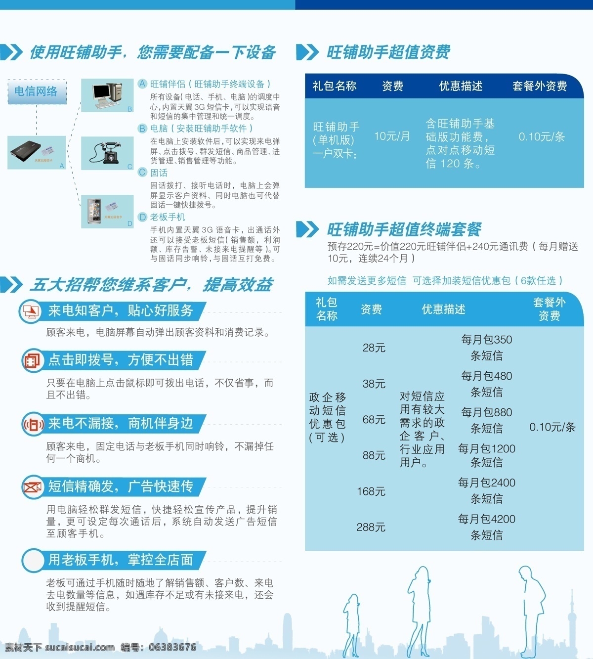 旺 铺 助手 dm宣传单 电信标志 蓝色 旺铺助手 矢量 矢量图 现代科技